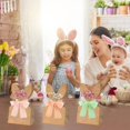 thumbnail image 7 of Bunny Easter Goodie Bags 24-Pack with Bow Ribbon and Dried Flowers, Bunny Ear Paper Goodie Bags for Candy, Treats, Party Favors, 7 of 7