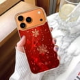 thumbnail image 2 of Case For Apple iPhone Air / 17 Pro / 17 Pro Max Series Case, Slim Thin Transparent Flexible Clear TPU Shockproof Phone Case For iPhone 17 Series, Christmas Snowflakes Red (8), 2 of 6