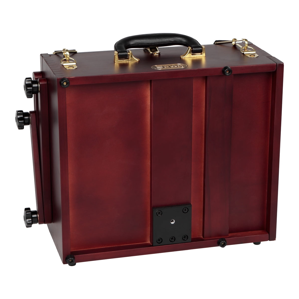Soho Urban Artist Pochade Box for Plein - Aire Painting French Easel, Lightweight, Portable & Adjustable, Mahogany Finish