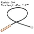thumbnail image 2 of 2 Pcs 20K NTC Thermistor Probe 15.7 Inch Copper Temperature Temp Sensor, 2 of 3