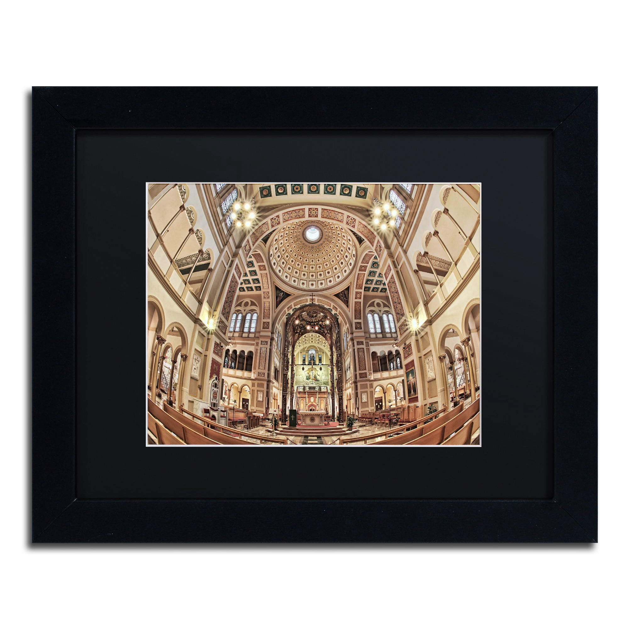 Trademark Fine Art "Dome of the US Capitol" Canvas Art by Gregory O'Hanlon, Black Matte, Black Frame
