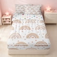thumbnail image 2 of Erosebridal Cute Rainbow Zipper Twin Comforter Sets with Fitted Sheet and 2 Pillowcases for Girls, Cartoon Hearts Zipper Bedding Set, Polka Dots Reversible, 2 of 7