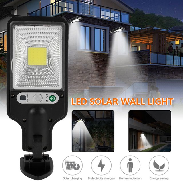luz de la calle,Luces de pared de valla de puerta con energía solar LED Lámpara de iluminación exterior de jardín Decoración CR Muyoka Hogar
