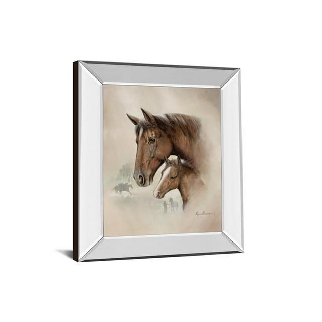 Art 8073MF Classy 22 x 26 Po Cheval de Course I par Ruane Manning Miroir Imprimé Mural Encadré Art