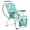 Hawaii Palm Print, variant on Folding Chaise Lounge Chair, Red, Textilene Mesh Fabric, Reclining with 5 Positions, Powder Coated Steel Frame, for Patio Pool Beach Lawn, 270 LBS Capacity