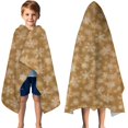 thumbnail image 3 of Golden Christmas Snowflake Pattern Hooded Bath Towel，50"x30" for Ages 3 To 12 Kids, Quick Dry Lightweight Soft Microfiber Hood Beach Towel Cover Up for Kids, 3 of 7