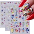 thumbnail image 1 of Stickers de arte para uñas KAICCOSO flores en relieve 5D, 3 hojas, 1 of 8