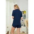 thumbnail image 2 of U2SKIIN Womens Short Pajama Set, Button Down Lightweight Pajama Set for Women Loungewear,(Navy,XL), 2 of 5