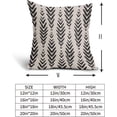thumbnail image 4 of Boho Pillow Covers 18x18 Set of 2 Bohemian Ethnic Black Geometric Herringbone Print Decorative Throw Pillows Outdoor Pillowcase Square Linen Farmhouse Cushion Case Decor for Couch Sofa Bed, 4 of 6