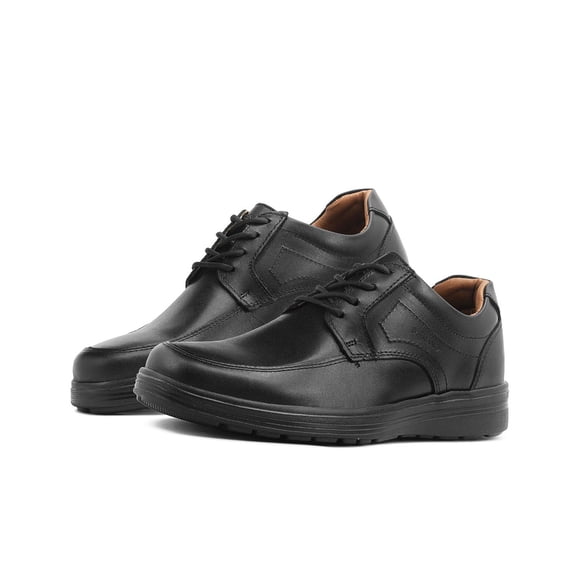Elegante Zapato Derby Merano Oficina Para Caballero En Piel negro 25