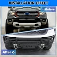 thumbnail image 3 of Heavy Duty Steel Front Bumper for Ford Ranger 2019 2020 2021 2022 2023,Black Powder Coated Front Bumper, 3 of 10