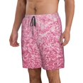 thumbnail image 2 of Balery Pink Glitter Traje de Baño Estilo Hawaiano para Hombre, Shorts de Secado Rápido con Bolsillos-Medium, 2 of 6