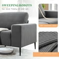 thumbnail image 3 of Merluxy 89 inch Sofa, Modern Couch with Extra Deep Seats, 3 Seater Sofa Chair Set, Grey Corduroy, 3 of 6