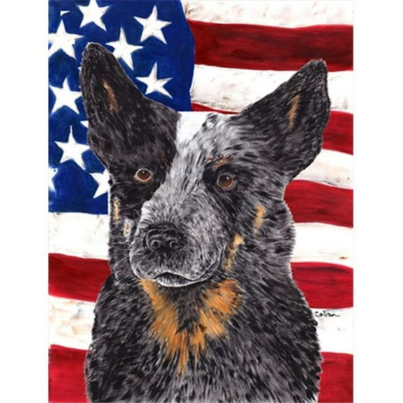 USA American Flag with Australian Cattle Dog Flag - Garden Size, 11 x 15 in.