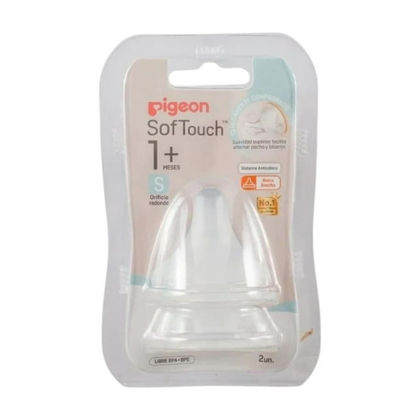 Tetina Softouch Boca Ancha "S" 2 un. (new WN3)