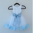 thumbnail image 2 of Ekidsbridal White Wedding Pageant Floral Lace Bodice Rose Petal Tulle Flower Girl Dress for Toddlers Ceremony Formal Evening Gown 165s 2, 2 of 3