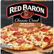 Red Baron Frozen Pizza Classic Crust Four Meat, 21.95 oz