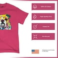 thumbnail image 4 of Tee Hunt Dean Russo Serious Bulldog T-Shirt Dog Best Friend Pet Paw Men's Tee, Hot Pink, Medium, 4 of 5