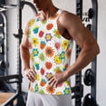 thumbnail image 5 of KLL Cartoon Flowers Print Men's Muscle Gym Workout Stringer Tank Tops Bodybuilding Fitness T-Shirts Tank Tops Men-XX-Large, 5 of 7