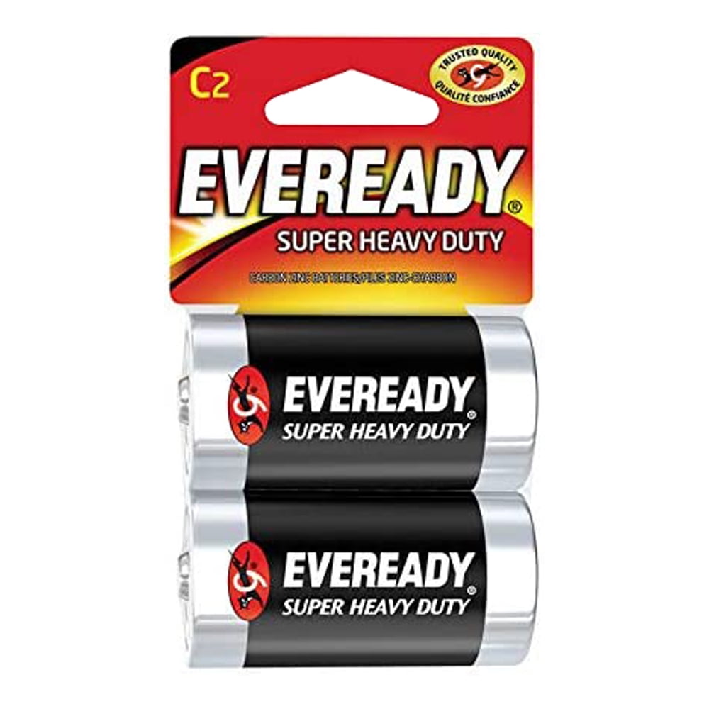 Eveready Battery 1235SW-2 2-Pack'C' Super Heavy-Duty Batteries - Quantity 12