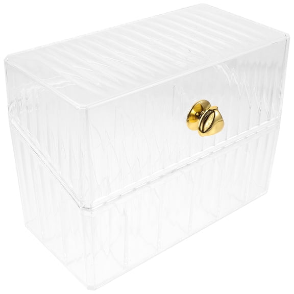 LITINKIMI Transparent Lipstick Holder Organizer Box for Bedroom Vanity, Makeup Desk Storage, and Cosmetic Display