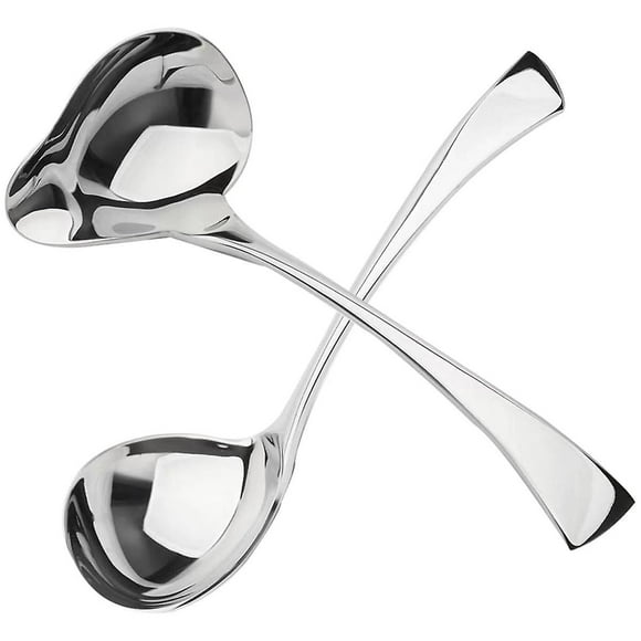 2pcs Small Ladle, Sauce Ladle, Sauce Ladle With Pouring Spout, Stainless Steel Mini Ladle, Dishwash