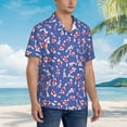 thumbnail image 3 of Honeii Beautiful Koi Fish Print Men’s Hawaiian Shirt,Classic Button-Down Short Sleeve Shirt, for Beach, Vacation, and Outdoor Activities,Medium, 3 of 7