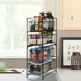 thumbnail image 5 of 2-Tier Under Sink Organizers and Storage, 2 Pack Pull-Out Cabinet Organizer, Stackable Sliding Drawer Shelf for Kitchen,Bathroom, Black, 5 of 8