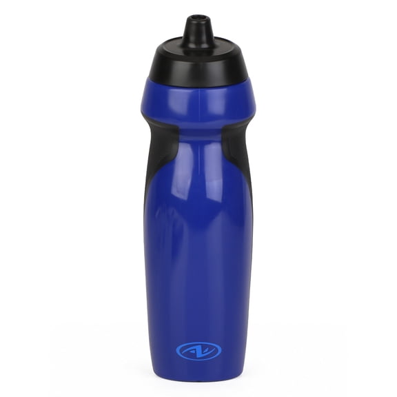 Athletic Works 24 oz Squeeze Bottle with TPR Grip and Sport Spout ,Blue