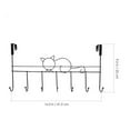 thumbnail image 2 of Door Towel Hanger Hook Iron Cat Over Door Decorative Hook Hanger for Towels Clothes Hats Coats Organizer Black, 2 of 6