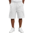 thumbnail image 6 of Cargo Shorts for Men Outdoor Work Athletic Walking Shorts Summer Hiking Fit Casual Shorts with Multi Pockets White 4XL, 6 of 7