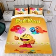 thumbnail image 4 of Pac-Man Conjunto de sábanas temático, trío de piezas, cómodo y amigable con la piel, diseño único, regalo de decoración para el hogar para familiares, amigos y fans,173cm *218cm, 4 of 6