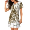 thumbnail image 2 of Logiee Western Scenery With Old Wagon Print Nightgowns for Women,Soft Short-Sleeved Lightweight Sleepwear, Loose Sleepshirts, 2 of 6
