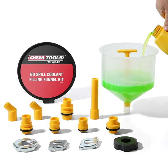 Kit de embudo de plástico para llenado de refrigerante OEMTOOLS 87009, blanco