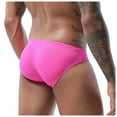 thumbnail image 3 of Sunvit-Panties Young Mens Swim Briefs Nylon Spandex Blend - Low-Rise Bikini Cut with Adjustable Drawstring Waist, Breathable Textured Fabric for Beach & Pool - Pink, Size S, 3 of 3