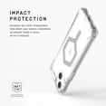 thumbnail image 3 of UAG iPhone 15 Case 6.1" Plyo Ice/Silver Built-in Magnet Compatible with MagSafe Charging Rugged Anti-Yellowing Transparent Clear Dropproof Protective Cover by URBAN ARMOR GEAR, 3 of 9