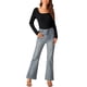 thumbnail image 2 of INSPIRAR CHIC Suéter de Cuerpo de Manga Larga con Cuello Cuadrado para Mujeres Otoño Invierno Blusa Casual Tops L Negro, 2 of 5