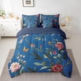 thumbnail image 2 of Castle Fairy Floral Butterflies Birds Twin Bedding Sets 7-Piece for Teens Adults,Retro Vintage Luxury Aesthetic Bedding Comforter Set Microfiber,Chic Flowers Blossoms Breathable Sheet Sets, 2 of 8