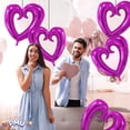 thumbnail image 7 of PMU Heart Shaped 24 Inch Open Center Mylar Balloon, Hot Pink Pkg/1, 7 of 7