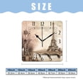 thumbnail image 2 of 10 Inch Wall Clock Battery Operated Silent Clock Decorative for Office, Kitchen, Outdoor, Living Room，Eiffel Tower Retro Paris Cute, 2 of 4