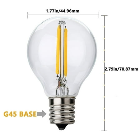 weanas led globe string lights with 25 clear e17 g45 led bulbs warm