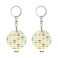 thumbnail image 2 of Naloa Colorful Mustache Print Round Keychain Keychain Key Ring, Key Tag, Key Chain Bulk for Gift Accessories (Round), 2 of 7