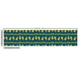 thumbnail image 3 of Ambesonne Hipster Fabric by the Yard Upholstery, Pineapples in Flat Style, 2 Yards, Yellow and Petrol Blue, 3 of 5