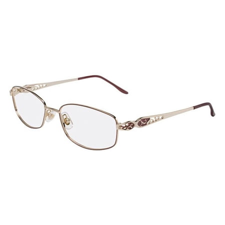 Marchon NYC Tres Jolie 135 Full Rim Oval Burgundy Wine Eyeglasses