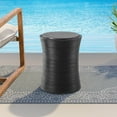thumbnail image 6 of VENTOPYR  Outdoor Round MgO Lightweight Concrete Black Side Table for Garden and Park, 6 of 7