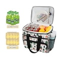 thumbnail image 2 of FORMRS Insulated Cooler Bag 24 Cans Capacity Soft Leakproof Lunch Box with Side Pockets, Orange Christmas House, 2 of 7