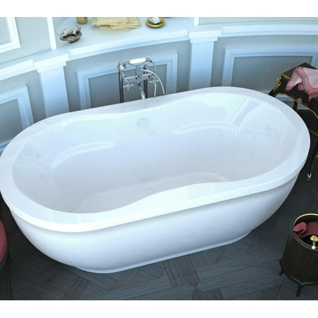 Oval Soaker Tub - Velia 34 x 71 x 21 in. Oval Freestanding Soaker Bathtub
