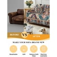 thumbnail image 5 of Boho Colorful Couch Cover for 2 Cushion Couch, Ethnic Modern Geometric Abstract Art Washable Love Seat Sofa Covers Slipcover, Throw Sofa Covers for Pets, Furniture Protector 71"x102", 5 of 9