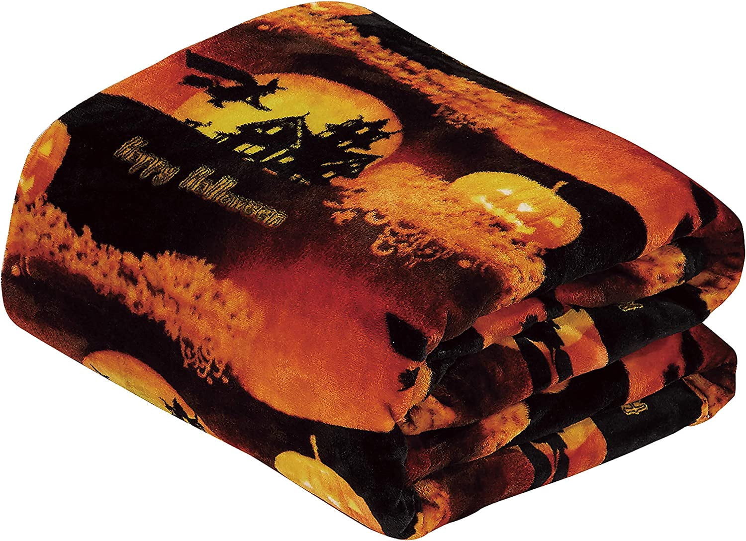 FAITH, HOPE, LOVE HOME DÉCOR Velvet Touch Holiday Throw Fleece Blanket (50" x 60") - Happy Halloween!