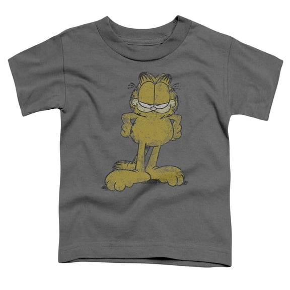 Trevco GAR187-TT-1 Garfield Big Ol Cat Short Sleeve Toddler T-Shirt, Charcoal - Small 2T